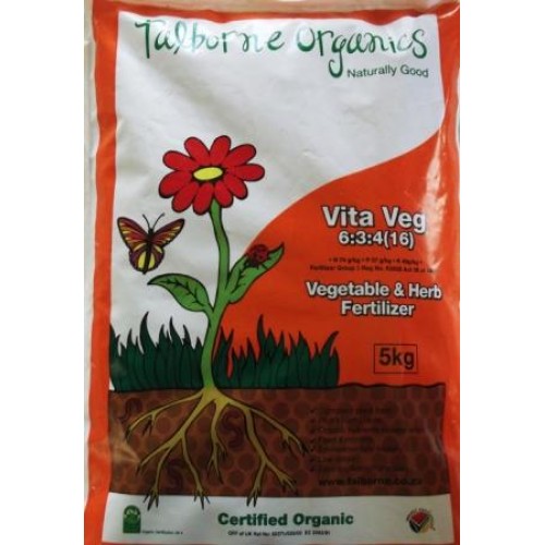 Talborne 10Kg Vita Veg 6:3:4  Organic Fertilizers