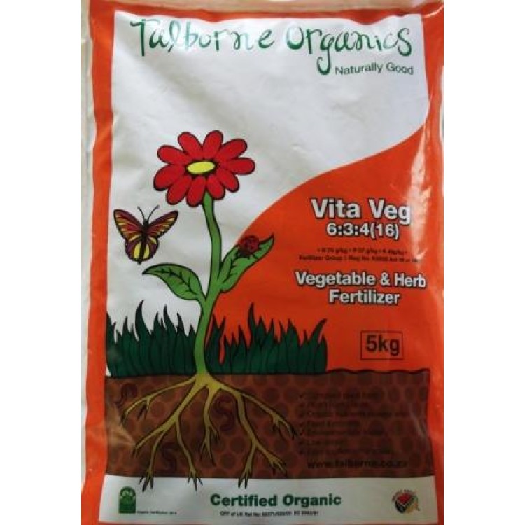 Talborne 25Kg Vita Veg 6:3:4 Organic Fertilizers